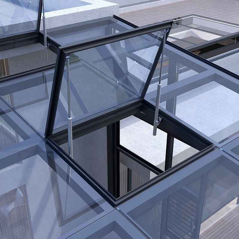 Panlabas na 90-Degree Twin-Screw Skylight