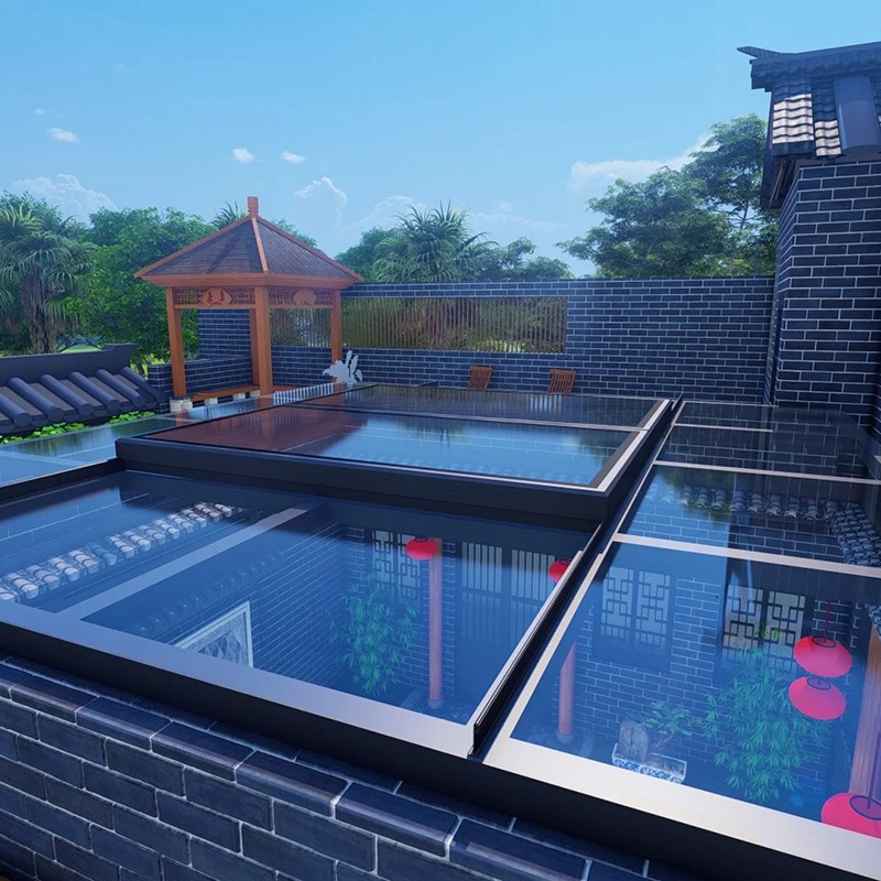 Single-Opening Sliding Skylight Sa Villa Basement